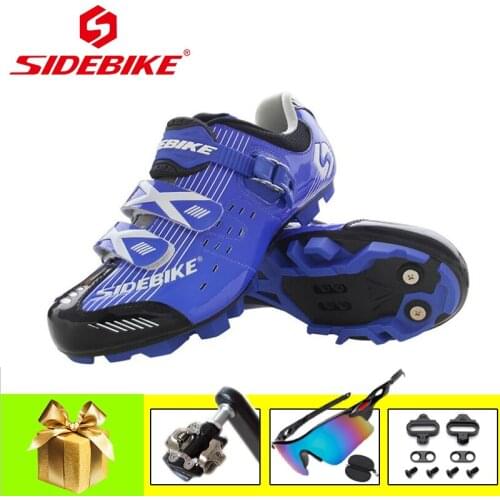 SIDEBIKE Sapatilha Ciclismo Mtb Cycling Shoes Bike Bicycle Self-Locking Ultralight Add SPD Pedal Set Athletic Racing Sneakers