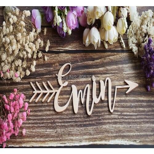 Personalized Wooden Sign Custom Name Word Arrow Wood Sign Wooden Wedding Gift