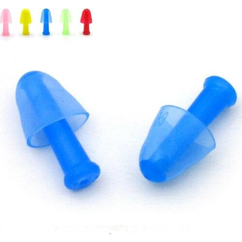 E1088 Professional Soft silicone Waterproof earplug For water sports Adult Stem style Swimming ear plugs wholesale