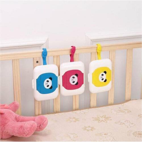 Kids Baby Wet Wipe Box Cute Cartoon Animal Panda Print Stroller Wipe Case Dispenser for Outdoor