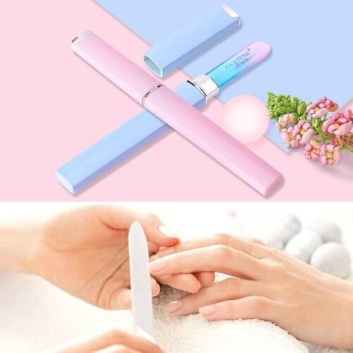 HOT Professional Crystal Glass Nail File Buffer Nail Art Polish Manicure Tool Polishing Sanding Buffing Pedicure Nail Art Tools