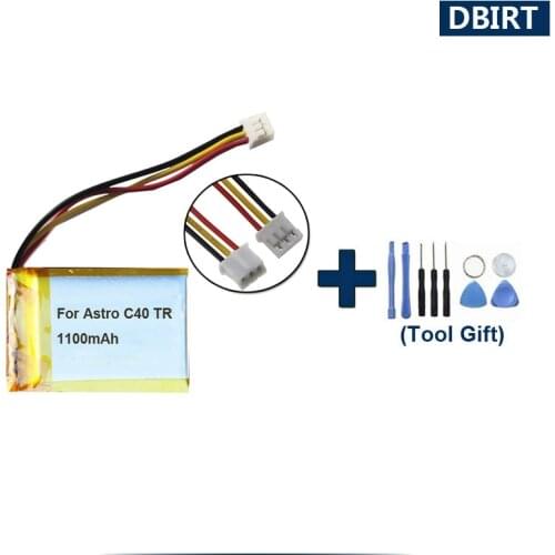 Tools Gift + 1100mAh 3 Wires Plug Battery For Garmin Astro C40 TR Game Controller Accumulator AKKU