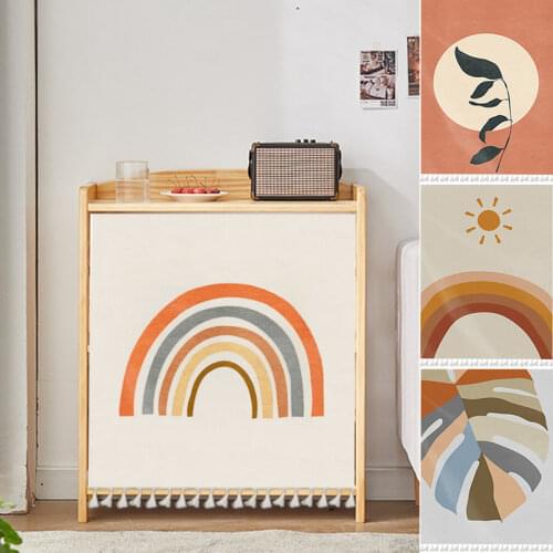 INS Style Short Curtains Nordic Half-curtain for Kitchen Window Cabinet Dust Cover Coffee Decorative Drapes with Tassel