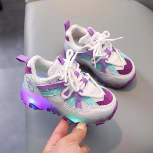2021 New Led Kids Shoes Toddler Kids Baby Girls Boys Bling Led Light Luminous Sport Sneakers Fashion Shoes For Kids Boys Girls