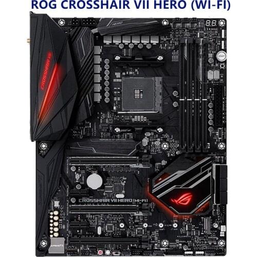 For Used ASUS ROG CROSSHAIR VII HERO (WI-FI) Motherboard Socket AM4 AMD X470 X470M Original Desktop Mainboard