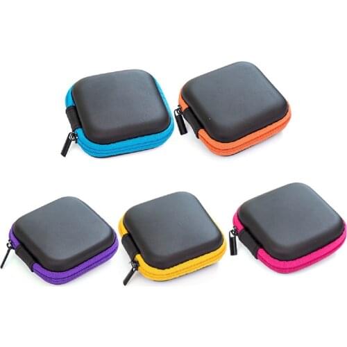 Mini Portable Earphone Bag Coin Purse Headphone USB Cable Case Storage Box Wallet Carrying Pouch Bag Earphone Accessories EVA