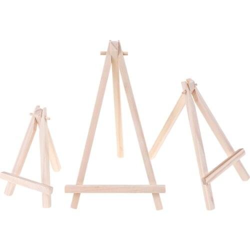 3Size Mini Wood Artist Tripod Painting Easel For Photo Painting Postcard Display Holder Frame Cute Desk Decor Drawing Toy