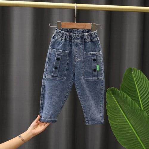 2021 New Toddler Denim Pants Girls Pants Baby Boys Jeans Spring Autumn Clothes Kids Trousers Childrens Clothing 2-8T