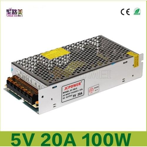 New Switching Power Supply DC 5V 20A 100W led power adapter DC5V 100W led strip drive