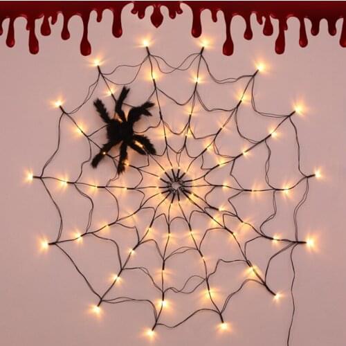 Spider Web Lights Waterproof Durable Special Scary Halloween Lights for Haunted House Halloween Decoration UD88