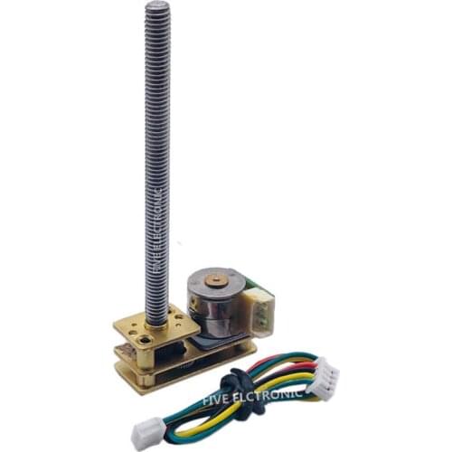 DC5V GA1024BY10 Stepping Reduction Motor All-Metal Gear M4*55 Threaded Screw Extented Shaft Inverted for DIY Model