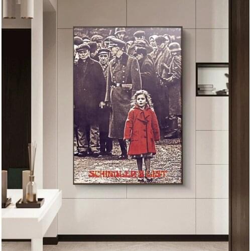 Classic Movie Schindlers List Art Print Canvas Poster Scroll Painting Posters and Prints Wall Art Pictures for Living Room