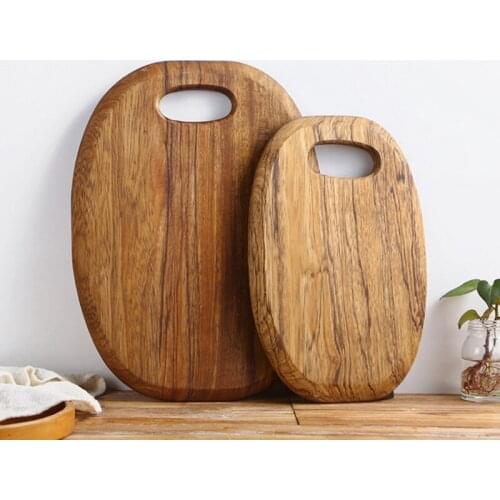 Solid Wood Cutting Board Pizza Cheese Charcuterie Steak Bread Serving Board for Kitchen Chopping Boards