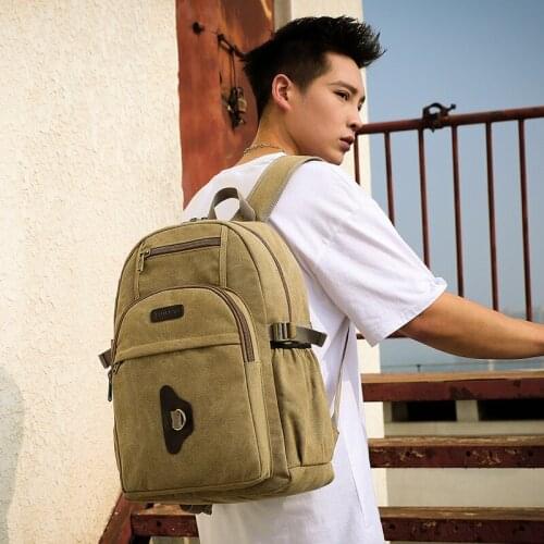 Backpack men large-capacity sports mountaineering bag retro campus student school bag computer backpacks