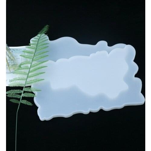 Crystal Epoxy Resin Mold Irregular Coaster Tray Casting Mould Handmade DIY Crafts Silicone Making Tools