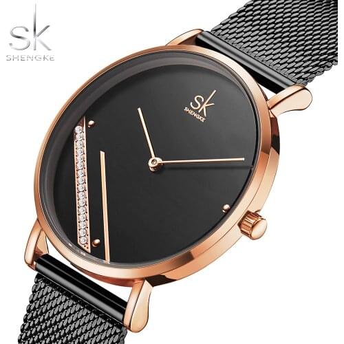 Shengke Fashion Women Watches Luxury Diamond Ultra-thin Women Wrist Watch Women Casual Ladies Watch Female Clock Reloj Mujer