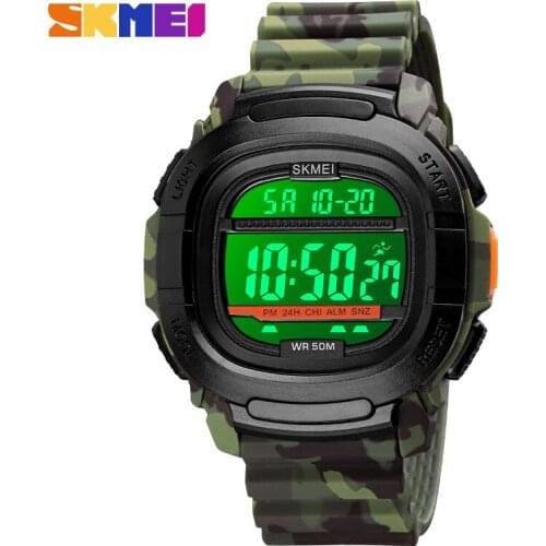 SKMEI Mens Sports Watches Watch LED Display Digital Watch Military Stopwatch Countdown Male Electronic Clock Relogio Masculino
