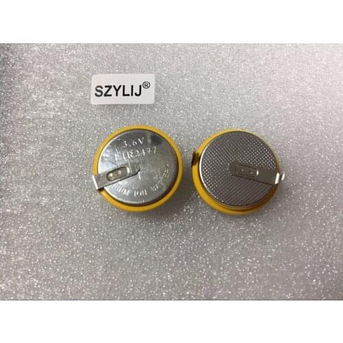 SZYLIJ Frete gratis LIR2477 3.6 V Com Pinos de Solda Reciclagem De uso Da Bateria De Litio Botao