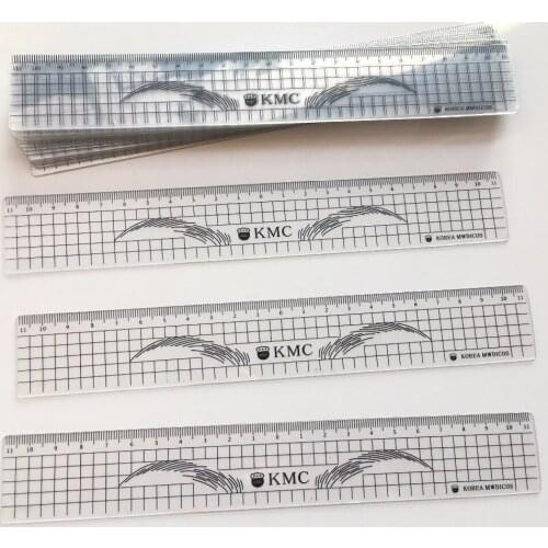 20 Pcs Plastic Standard New Straight Permanent Makeup Ruler Eyebrow Shaping Stencil Tools Rulers Eyebrow Tattoo Stencils