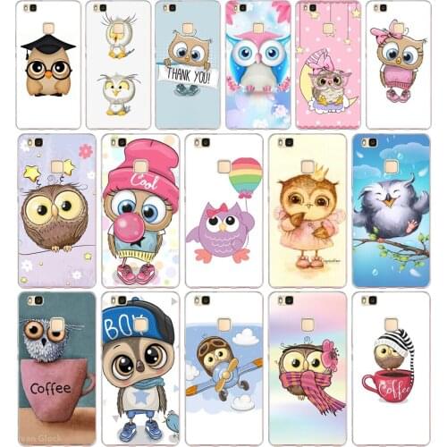 46AA Luxury fashion cute starry owl Soft TPU Case Cover For Huawei P8 P9 Lite 2017 Mate 10 20 Lite