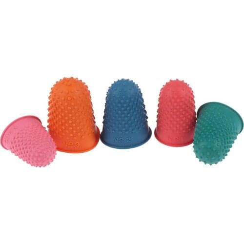 5Pcs/lot Counting Cone Rubber Thimble Protector Sewing Quilter Finger Tip Craft Needlework Sewing Accessories