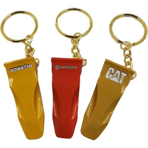 Alloy excavator model keychain bucket tooth keychain Komatsu KOBELCO Hitachi Carter creative key chain boutique pendant