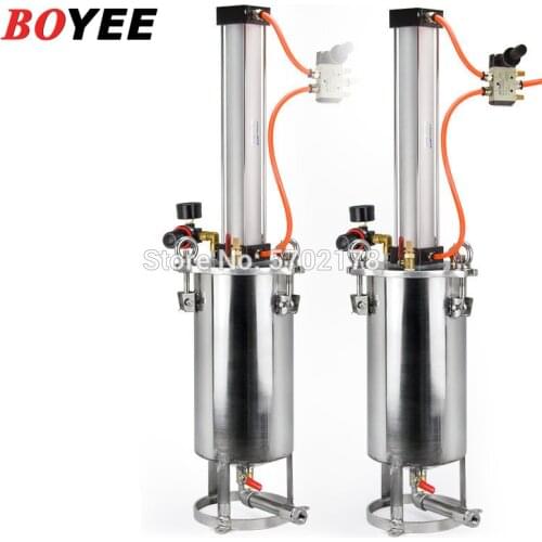 Stainless steel cylinder piston pressure tank filling / butter / silicone / vinyl pressure bucket