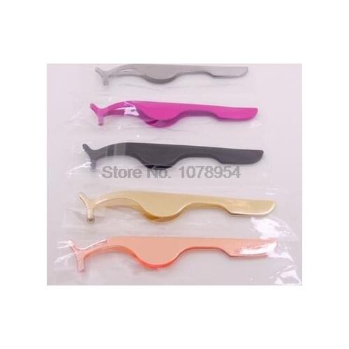 By dhl or ems 500 pieces False Eyelashes Clip Stainless Steel Eye Lash Eyelash Curler Tweezers Applicator Beauty Tool