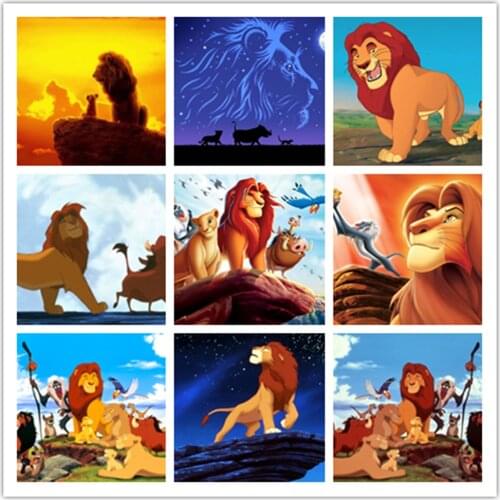 Disney Full Square 5D DIY Diamond Painting Lion King Diamond Embroidery Cross Stitch Mosaic Gift