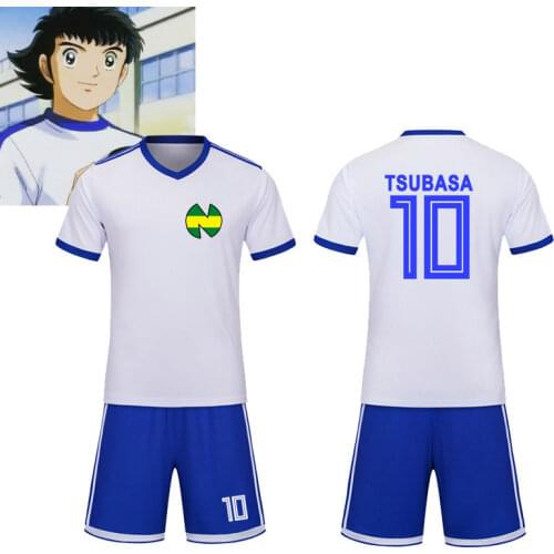 Custom name Captain Tsubasa Jersey Football Suit Uniform Quick dry fabric Kid Adult size Cosplay Costume T-shirt+Shorts
