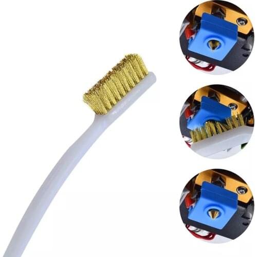 3D Printer Cleaner Tool Copper Wire Toothbrush Copper Brush Handle For Nozzle Heater Block Hotend Hot Bed Cleaner Parts