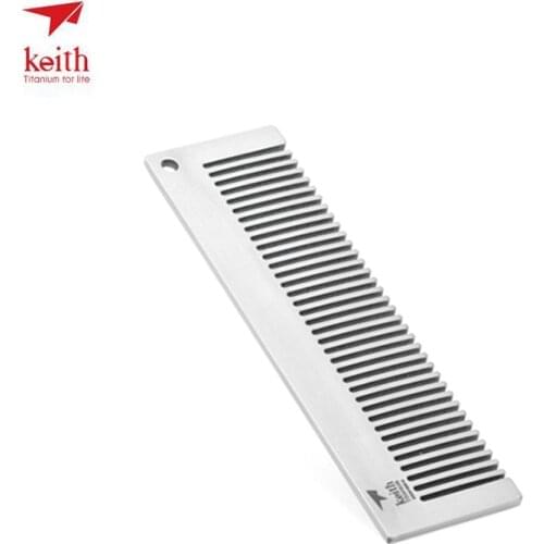 Keith Titanium Comb Small Pocket Hair Moustche Beard Travel Comb Travel Ultralight Portable Healthy Combs Mini Portable Ti1732