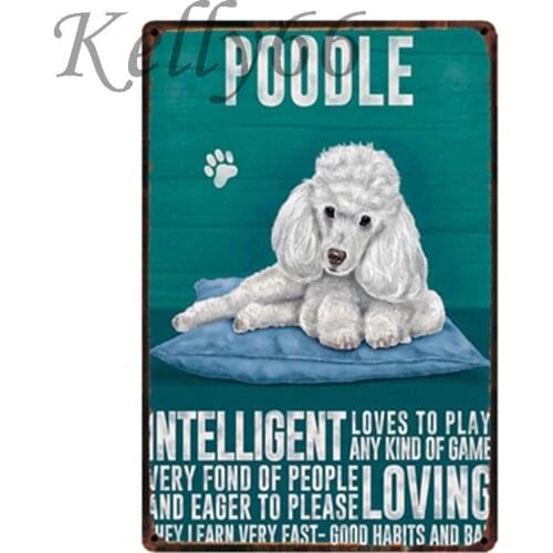 [ Kelly66 ] POODLE Metal Sign Tin Poster Home Decor Bar Wall Art Painting 20*30 CM Size y-1624