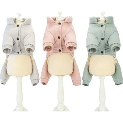 Pet Dog Jumpsuits Winter Warm Pet Dog Four-legged Coat For Small Medium Dogs Pet Overalls Costume for Chihuahua Pet Clothing