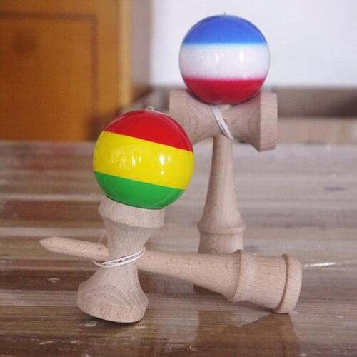 Colorful Kendama 18CM Wooden Toys Skillful Juggling Ball Fidget Toys Beech Kendama Ball Professional Adult Outdoor Sports Gifts
