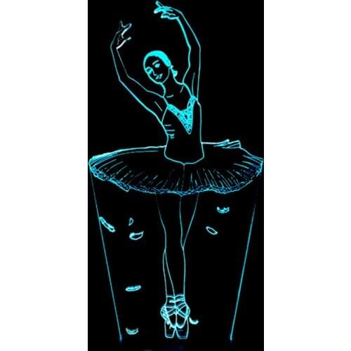 Lovely Ballet Girl 3D Night Light LED Remote Touch Dancing Girl Atmosphere 3d Lamp 7 Color Changing USB Children Bedroom Lamp