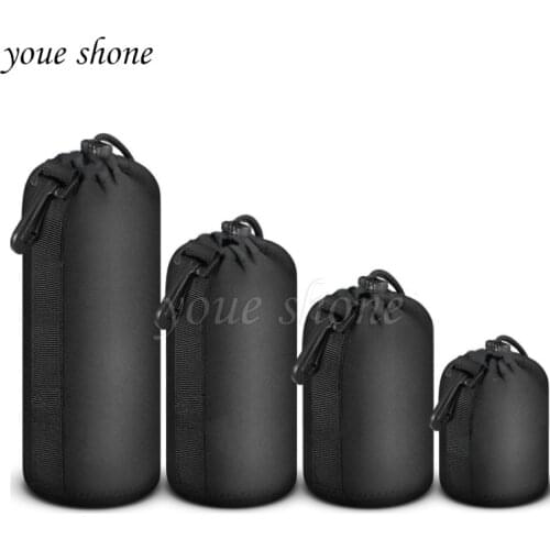 1pcs Soft Video Camera Lens Pouch Bag Matin Neoprene Case Full Size S M L XL Waterproof Universal new For Canon Nikon Sony