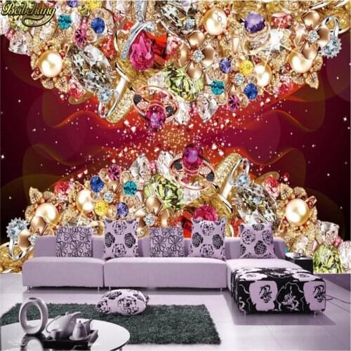 Beibehang wall papers home decor Custom Photo Wallpaper Mural Upscale Dream Jewelry Jewelry Gold TV Living Room Wall