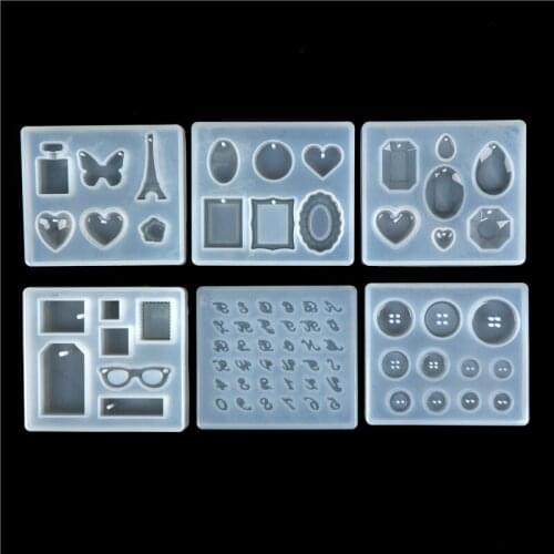 Necklace Pendent Silicone Mould DIY Resin Decorative Craft Jewelry Making Mold Love Bow Glasses Pattern