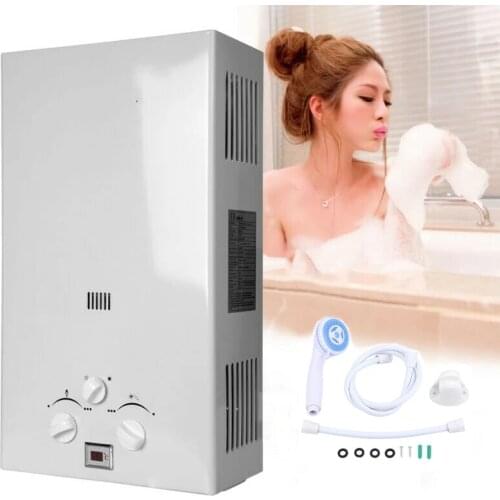 10L Propane Gas LPG Hot Water Heater Tankless Instant 20KW Boiler Water Showers with Shower Head High Quality