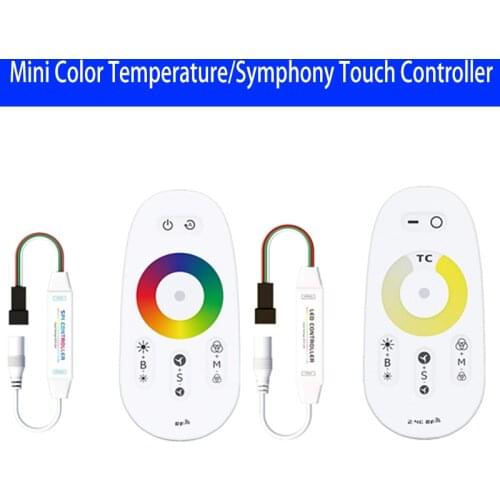 DC5-24V Remote Control LED Symphony MINI RGB/Color Temperature 2.4GHz Wireless RF Touch Controller For 5050 3528 LED Light strip