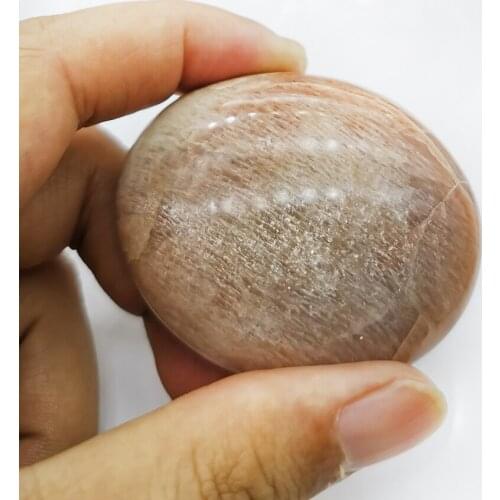 Rare Natural Red Moonstone Worry Stone Polished Quartz Crystal Palm Stone Minerals Specimen Reiki Healing Crystal Home Decora