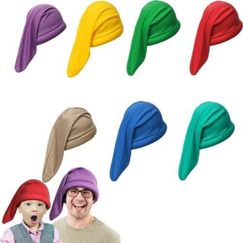 Christmas Elf Hat Cute Dwarf Cosplay Costume Hats for Kids Birthday Party Caps Xmas Gift Halloween Cosplay Props 7 Colors