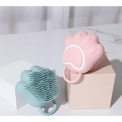 Cat Claw Shaped Silicone Bath Brush Adult Childrens Soft Creative Scrub Brush Skin Friendly Silicone Massage Foam Shower Brush