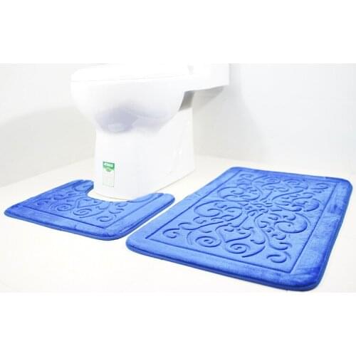 Zeegle Embossing Bathroom Mat Toilet Rugs Bathroom Floor Mats 2Pcs/set Bath Mat Bathroom Carpet Bath Rugs Foot Mat