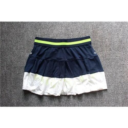 Womens Tennis Sports Short Skirt Anti-light Quick-drying Running Skirt Golf Badminton Skirt Double-layer Skirt