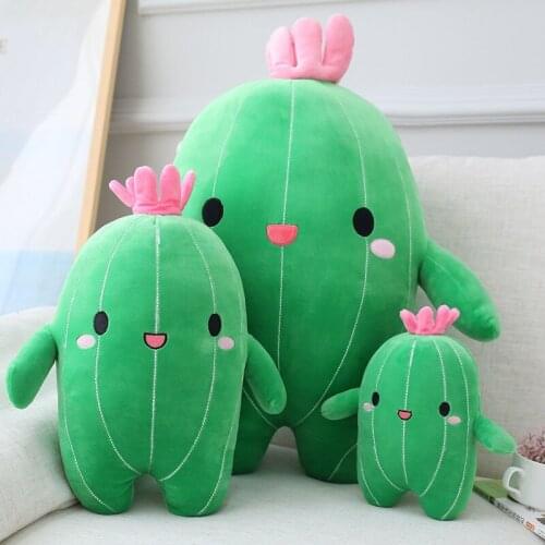 Zqswkl 25/40/60cm cartoon cactus plush toys kawaii stuffed soft doll for child pillow hugs birthday gifts large stuffed toys