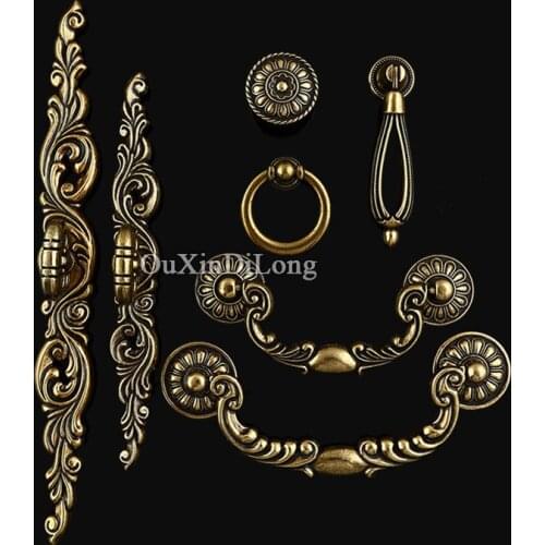 HOT 10PCS Retro Vintage Style Door Handles Furniture Handles Cupboard Wardrobe Drawer Pulls Kitchen Cabinet Handles & Knobs