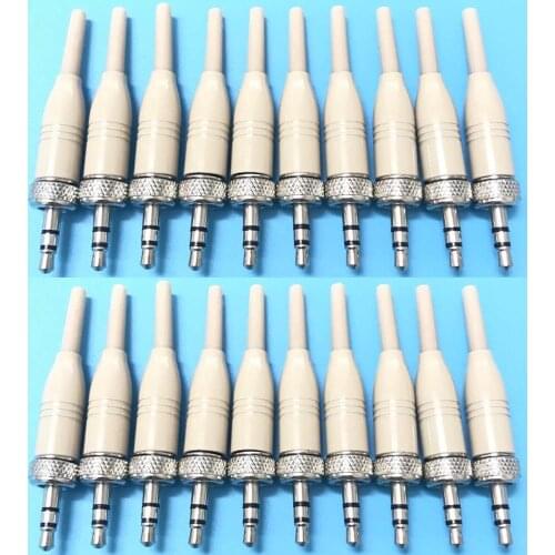 20x Plated 3.5mm 1/8 Screw Lock Stereo DIY Connector Audio Adapter for Sennheiser Sony Headset Tie Clip Lavalier Mic Microphone