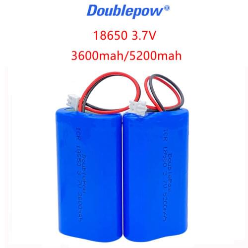 DOUBLEPOW 3.7 V 18650 lithium battery 3600/5200mAh Rechargeable battery pack,monitoring equipment, toys, protection board